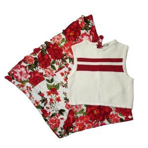 NWT FARM Rio for Anthropologie Endless Summer Floral Mixed Media Dress M $248